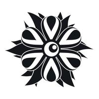 Flower icon, simple style vector