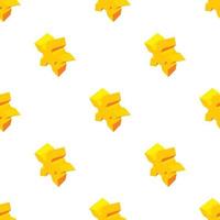 Gold five-pointed star pattern seamless vector
