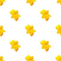 Gold five-pointed star pattern seamless vector