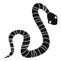 icono de serpiente rayada, estilo simple vector