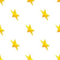 Gold metal five-pointed star pattern seamless vector