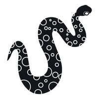 Dotted snake icon, simple style vector