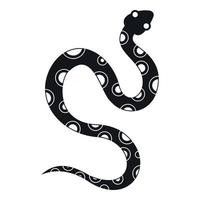 icono de serpiente venenosa, estilo simple vector