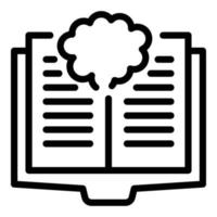 Brainstorming book icon outline vector. Online character vector