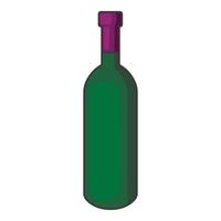Bottle of wine icon, cartoon style vector