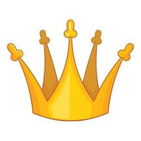 icono de la corona del hijo del rey, estilo de dibujos animados vector