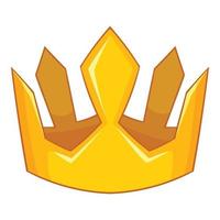 icono de la corona del rey, estilo de dibujos animados vector