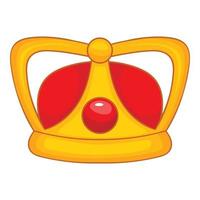 Royal crown icon, cartoon style vector