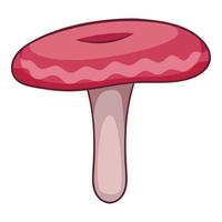 Russule mushroom icon, cartoon style vector