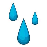 icono de gotas de agua, estilo de dibujos animados vector