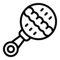 Maracas icon outline vector. Mexican maraca vector