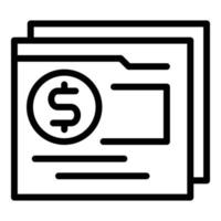 Web money platform icon outline vector. Bank app vector