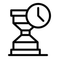 Timer hourglass icon outline vector. Duration time vector