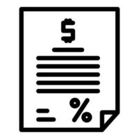 Loan contract icon outline vector. Financial credit vector