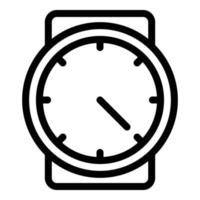 Vector de contorno de icono de duración de 48 segundos. reloj de tiempo