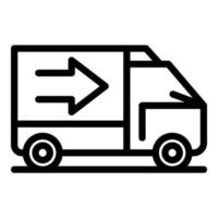 Relocation truck icon outline vector. Cargo company vector