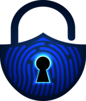 Modern Technology Padlock Crop-out png