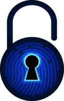 Modern Technology Padlock Crop-out png