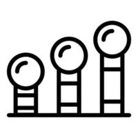 Benchmark industry icon outline vector. Business compare vector