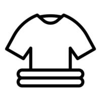 Cloth stack icon outline vector. Pile laundry vector