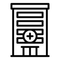 Hospital building icon outline vector. Medical clinic vector