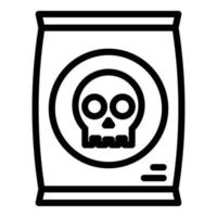 Contaminated food pack icon outline vector. Safety meat vector