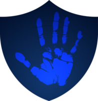 Modern Technology Blue Shield Crop-out png