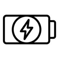 Phone energy icon outline vector. Charge battery vector