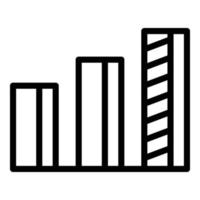 vector de esquema de icono de referencia de gráfico gráfico. comparar negocios