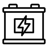 Load car battery icon outline vector. Electric energy vector