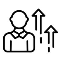Social level up icon outline vector. Business corporate vector