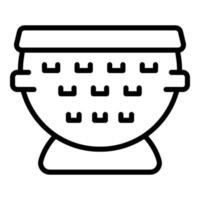 Ceramic sieve icon outline vector. Cooking colander vector