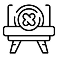 Front train icon outline vector. Rail road vector