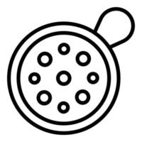 Top view colander icon outline vector. Cooking sieve vector