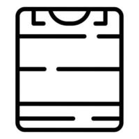 Plastic garbage box icon outline vector. Trash bin vector