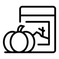 Contaminated pumpkin icon outline vector. Food bacteria vector