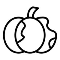 Pumpkin infection icon outline vector. Virus epidemic vector