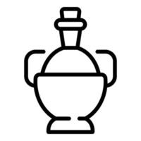 Wine bottle jug icon outline vector. Drink vine vector