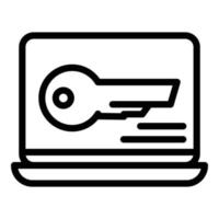 Login key icon outline vector. Web user vector