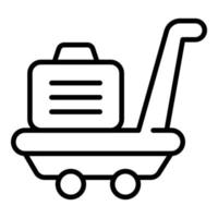 Carry bag icon outline vector. Hotel luggage vector