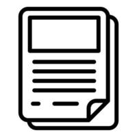 Online document icon outline vector. User register vector