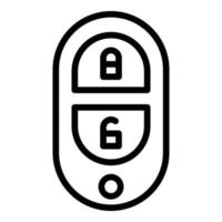 vector de contorno de icono de alarma automática. control de puerta