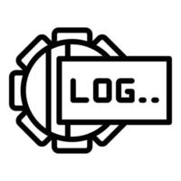 Log user icon outline vector. Online web vector