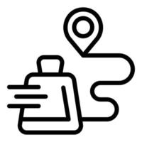 Online store route icon outline vector. Shop sale vector