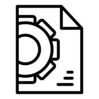 Register document icon outline vector. Online user vector