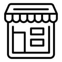 Online store business icon outline vector. Web retail vector