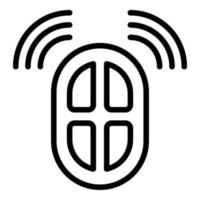Button car remote control icon outline vector. Alarm key vector