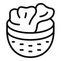 Basket colander icon outline vector. Strainer sieve vector