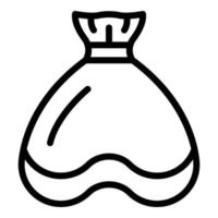 Bag garbage icon outline vector. Trash bin vector