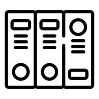 Office folder icon outline vector. System training vector